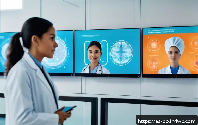 정밀 의학과 인구 통계학적 분석 - A modern Latin American medical clinic interior showcasing a diverse group of healthcare professiona...